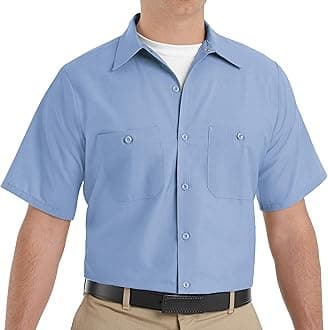 Mens Industrial Work Shirt, Regular Fit, Short Sleeve