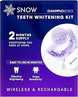 Snow Teeth Whitening Kit - Snow Teeth Whitening Serum and LED Mouthpiece Whitener, Formulated with Hydroxyapatite, Good for 2 Months - Wireless Kit with 1 Wand