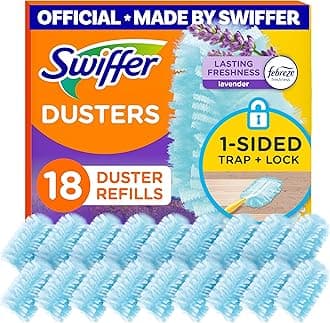Swiffer 180 Dusters, Ceiling Fan Duster, Multi Surface Refills with Febreze Lavender, 18 Count