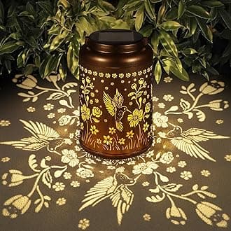 - Solar Lanterns Outdoor Waterproof Hummingbird Garden Decor Gifts for Women Mom Grandma Hanging Solar Lights Metal Solar Decoration Outside for Yard, Patio, Backyard, Porch