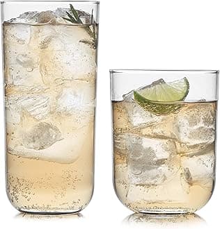 Libbey Polaris 16-Piece Tumbler and Rocks Glass Set, Axis