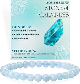 Bivei 6mm Beaded Bracelets for Women Handmade Semi Precious Natural Stone Stretch Elastic Jewelry Yoga Protection Gifts