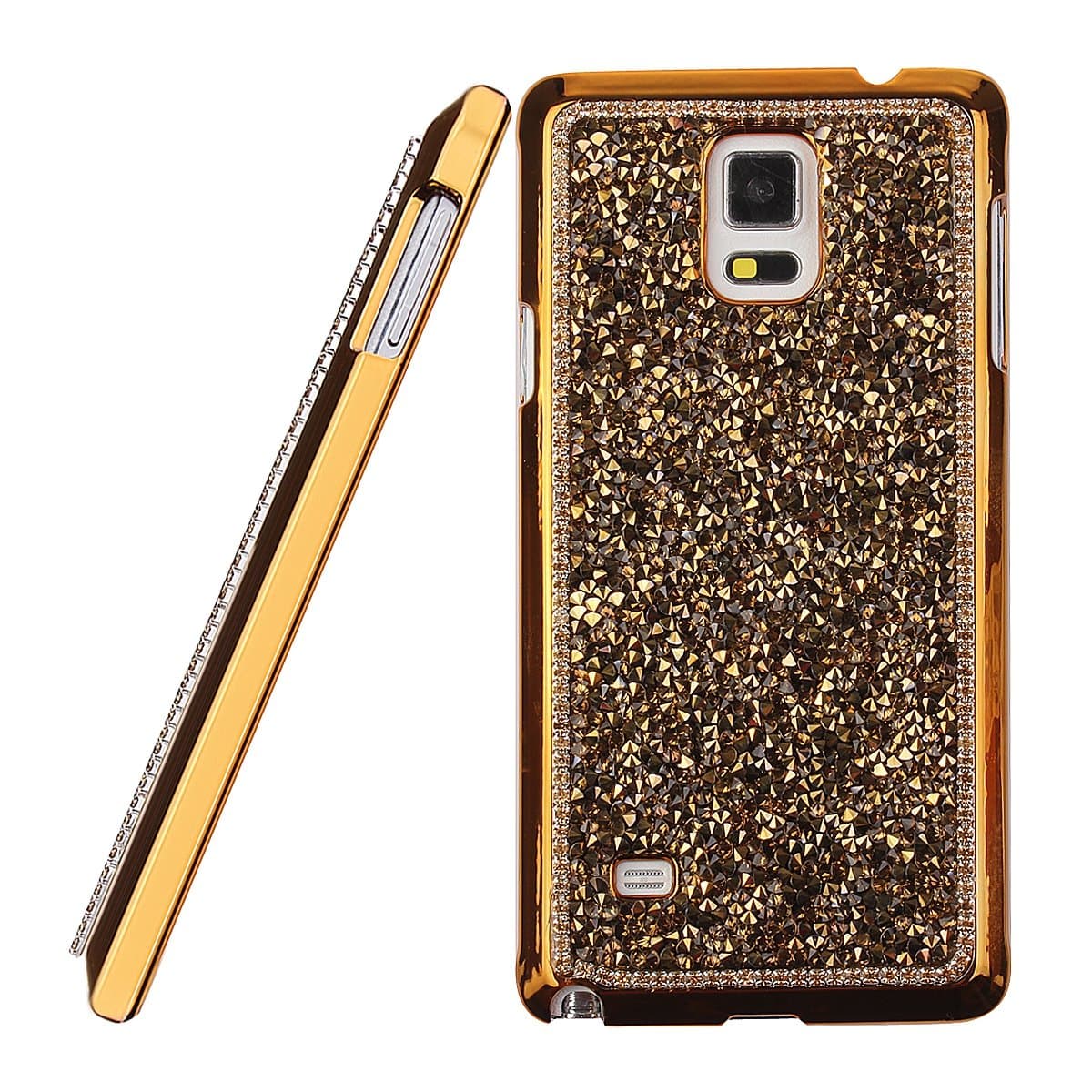 Galaxy Note 4 Case,UZZO Handmade Bling Glitter Rhinestone Hard Back Case Cover For Samsung Galaxy Note 4 N9100 Galaxy Note 4 N9100 (Gold Diamond)