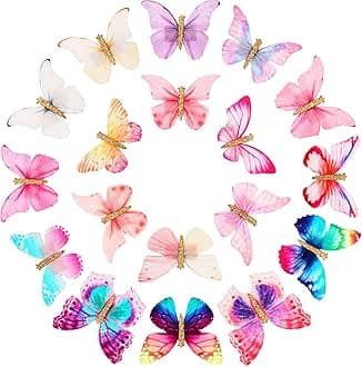 18 Pieces Glitter Butterfly Hair Clips for Girls Teens Women Hair Accessories(Trendy Style)