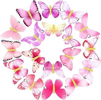 Boao 18 Pieces Glitter Butterfly Hair Clips for Girls Teens Women Hair Accessories (Stylish Styles)
