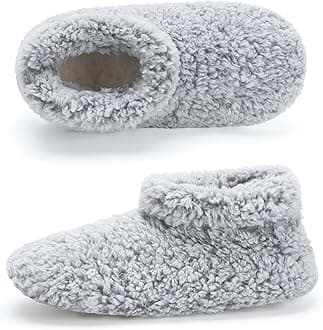 Cozylook Fuzzy Slippers for Women Indoor, Warm Bedroom Slip On Shoes, Winter Fluffy House Socks with Grippers, Cozy Christmas Gifts Unique