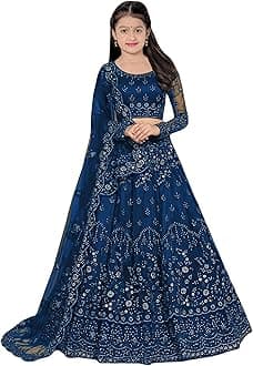 PREHANA FASHIONGirls Ethnic Wear Embroidery Work Readymade Traditional Lehenga Choli With Dupatta Set
