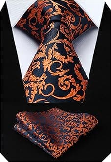 Men's Paisley Tie Handkerchief Wedding Party Necktie & Pocket Square Set