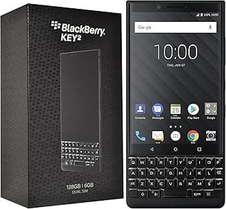 KEY2 128GB (Dual-SIM, BBF100-6, QWERTY Keypad) Factory Unlocked SIM-Free 4G Smartphone (Black Edition)