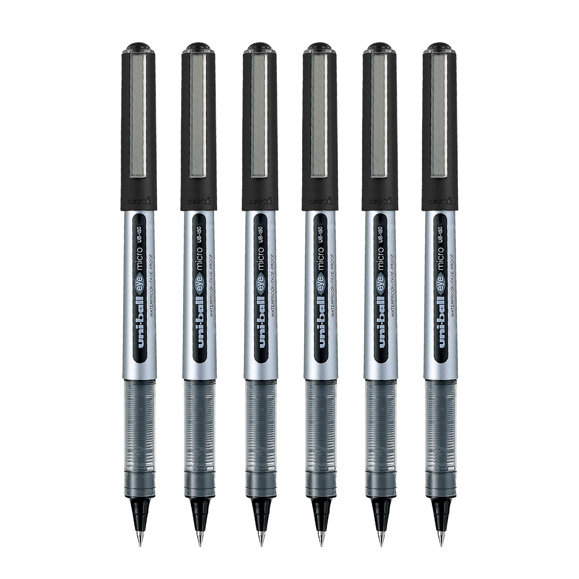 Eye UB150 Roller Pen (Black Ink, Pack of 6)