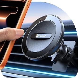 VICSEED for MagSafe Car Mount [Super Magnet Power & Vent-Safe Clip] Upgraded Steel Core Magnetic Phone Holder 360° Adjustable Hands Free Vent Mount for 17 16 15 14 13 12 Pro Max