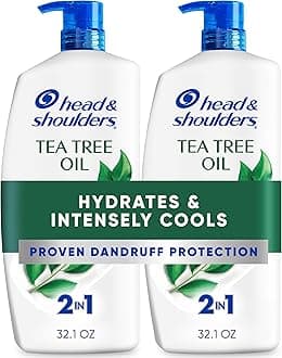 - Anti-Dandruff Shampoo and Conditioner with 1% Pyrithione Zinc, Tea Tree Oil 2-in-1 Twin Pack, Tea Tree Shampoo with Cooling, Refreshed Scalp, 32.1 fl oz Each