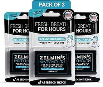 Minty Mouth Breath Freshener - (3 Pack) Long Lasting Bad Breath Treatment for Adults, Instant Freshness Helps with Dry Mouth, Natural Breath Mints for Travel, Alcohol-Free, Keto, Gluten-Free