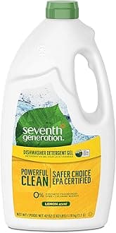 Seventh Generation Dishwasher Detergent Gel Deep Cleaning Lemon Plant Based 42 ozU.S. EPA Safer Choice