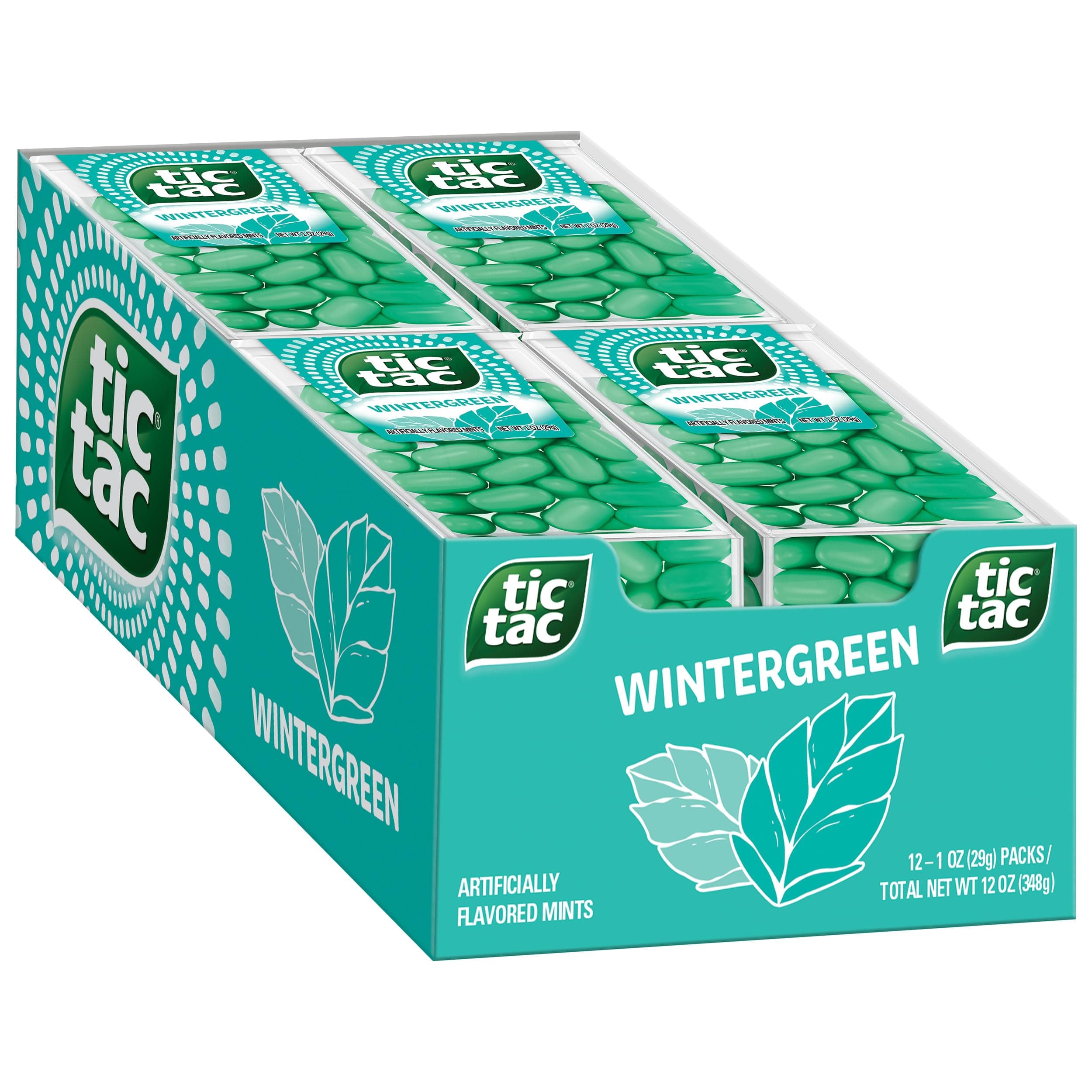 Wintergreen Breath Mints, Bulk 12 Pack, On-The-Go Refreshment, 1 Oz Each