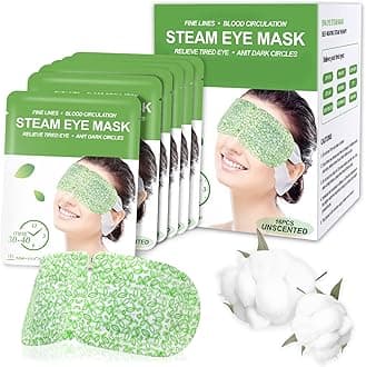 16 Packs Steam Eye Masks for Dry Eyes, Self Heating Warm Compress for Eyes Fatigue & Puffiness Relief, Disposable Heated Eye Mask Travel Essentials, Spa Relaxation Set for Women Christmas, Unscented