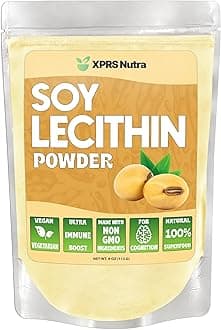 XPRS Nutra Soy Lecithin Powder Food Grade Fat Emulsifier - Suitable for Cooking, Baking and More - Vegan Friendly Soy Lecithin Powder Cooking Aid (8 Ounce)