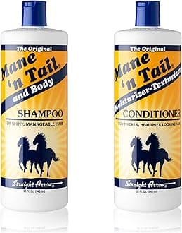 Mane 'N Tail Shampoo & Conditioner Combo Set (32 oz Each) For Horses and Humans For A "Down to the Skin" Cleansing and Conditioning