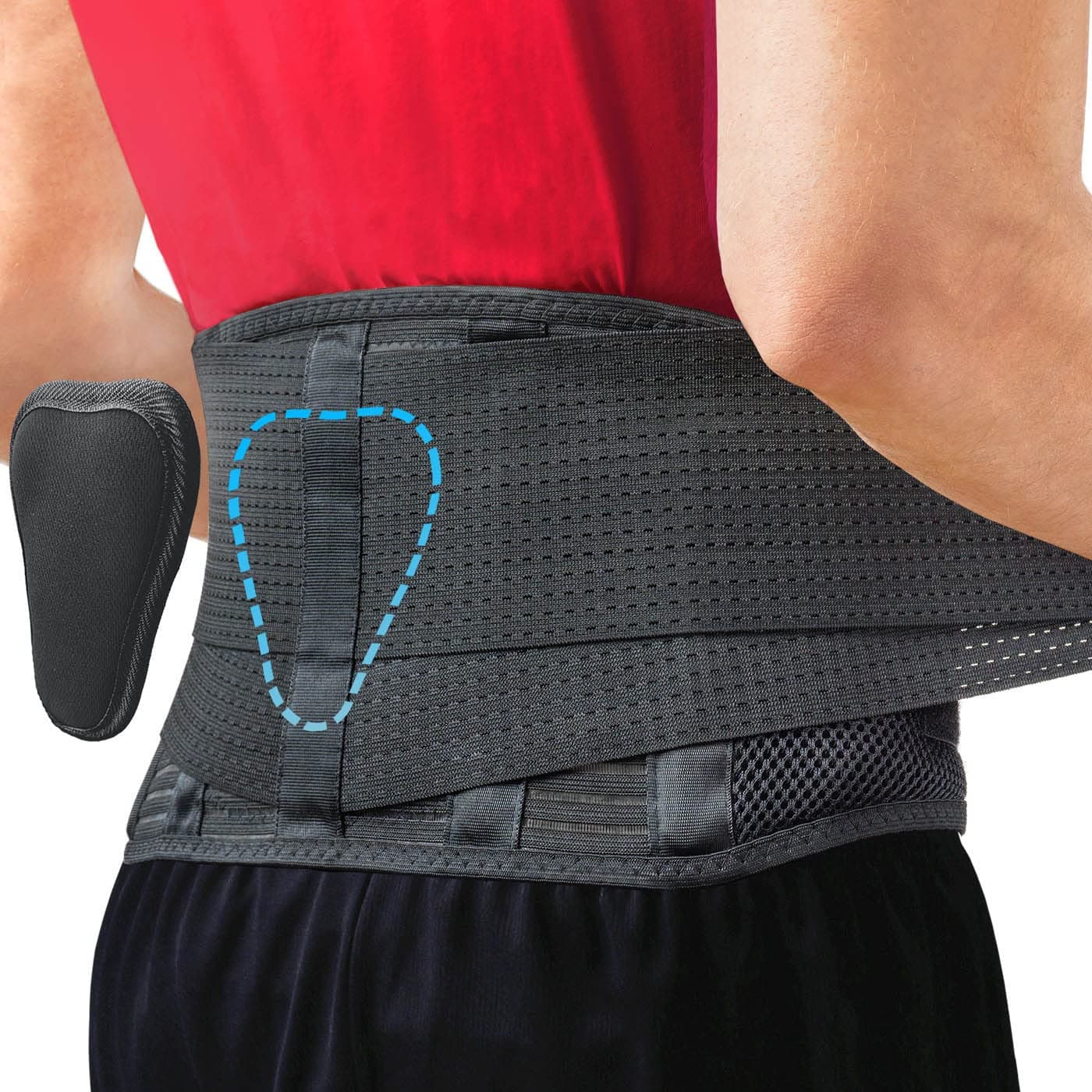 Sparthos Back Brace for Lower Back Pain - Immediate Relief from Sciatica, Herniated Disc, Scoliosis - Breathable + Lumbar Support Pad - For Men & Women - Fits 31–38″ Waist (Small, Check Size Chart)