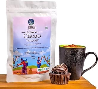 - Indic Organics Artisanal Cacao Powder from Tulunadu region of Karnataka & Kerala | Non-Alkalized, Heavy Metals Tested, Unsweetened, Slow Roasted & Minimally Processed | For Hot Chocolate & Baking (1 KG)