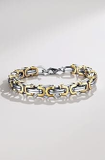 Yellow Chimes Bracelets for Men and Boys Fashion Bracelet for Men |Silver Toned Durable Stainless Steel Chain Bracelet for Men | Birthday Gift for Men and Boys Anniversary Gift for Husband