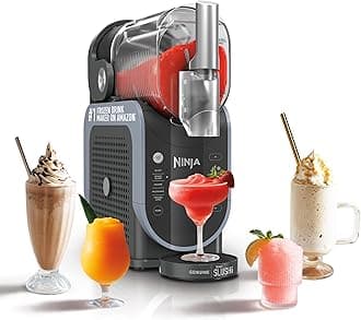 Ninja SLUSHi Professional Frozen Drink Maker with Rapid Chill Technology, 5 Preset Programs, Frozen Margaritas, Frappés, and More, Black, FS301ME, 2 Years Warranty, Middle East Version