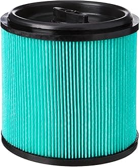 Vacmaster 951316 Official Universal HEPA H13 Cartridge Filter for 15-60L Wet & Dry Vacuum Cleaners and Dust Extractors, Green - Dry Use Only