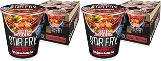 Nissin Cup Noodles Stir Fry Noodles in Sauce, Teriyaki Beef, 3 Ounce (Pack of 12)