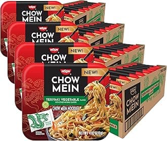 Chow Mein Noodles, Teriyaki Vegetable, 4 Ounce (Pack of 32)