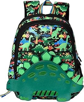 Toys Uncle SMIGGLE Movin' Junior Id Backpack (3D Dino Green)