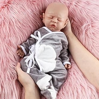 Vollence16 inch Real Lifelike Silicone Baby Dolls - Ideal for Christmas & Children's Day Also Great Kids' & Birthday Gifts - Boy