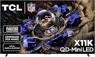 TCL 85-Inch Class X11K Series QD-Mini LED 4K UHD Google Smart TV Ultra Premium Mini-LED TV - QLED, 144hz, Anti-Reflective Screen, Bang & Olufsen Audio, Dolby Atmos (85X11K, 2025 Model)