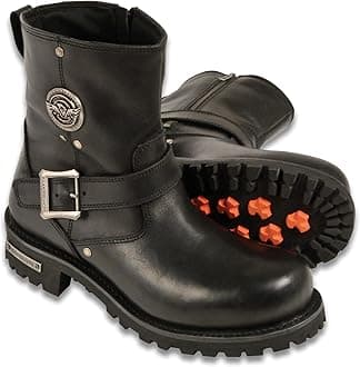 Milwaukee Men's Short Harness Boots with Zip (Black, Size 11)