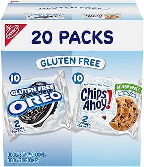 OREO Chocolate Sandwich Cookies & Chips AHOY! Chocolate Chip Cookies Gluten Free Biscuits Variety Pack 20 Snack Packs