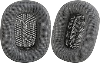 Replacement Ear Cushions for Apple AirPods Max Headphone, Knit-Mesh Canopy and Memory Foam Compatible for Alppe Airpods Max, Noise Cancellation Over-Ear Headphones (Black)