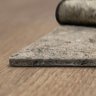 Non Slip Rug Pad 10' x 14'- 1/4" Thick Felt + Latex Rubber Gripper - Dual Surface Cushion for Hardwood, Carpet, Tile Floors, Made in USA