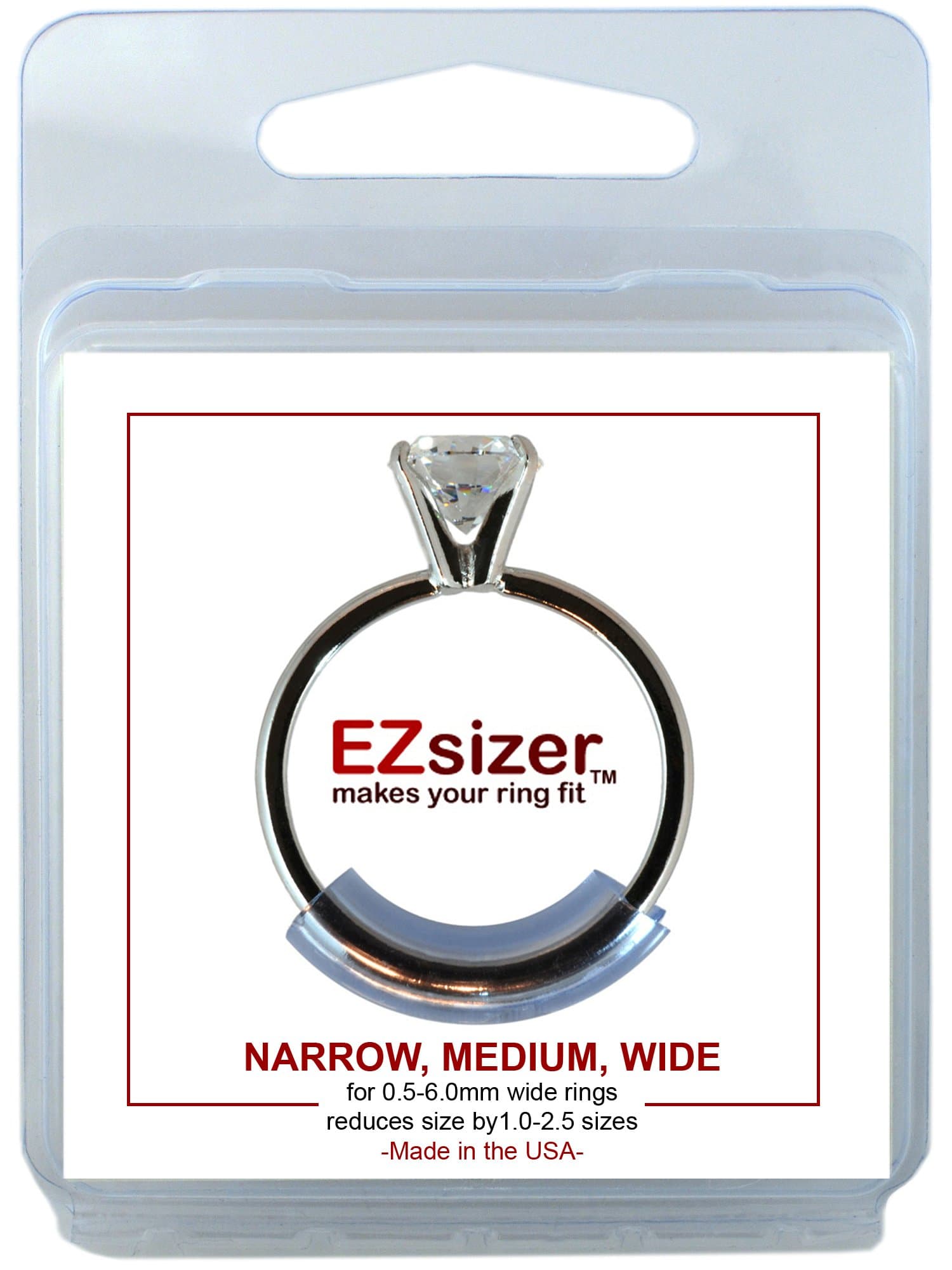 EZsizer - 12 pack (4-Narrow, 4-Medium, 4-Wide) - Ring Guard, Ring Adjuster, Ring Sizer