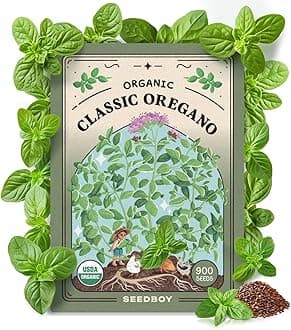 Seedboy Organic Oregano Seeds for Planting Indoor and Outdoor, Non-GMO and USDA Certified Herb Seed Packet for Hydroponic Garden Indoor or Planting Outdoors (Italian Oregano)USDA Organic