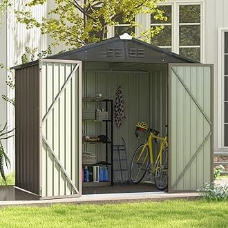 8' x 6' Metal Outdoor Storage Shed
