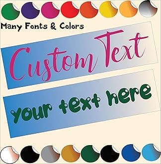 Amazing Vinyl Decal - Custom Decal Text Name Sticker Compatible with Tumbler Laptop Boats Helmets Bottles Cars and Vehicles - Design Your Own Custom Vinyl Sticker - Customized Vinyl Lettering Decal