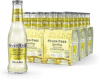 Fever-Tree Sparkling Sicilian Lemonade – Premium Soda Mixer for Cocktails and Mocktails, 6.8 fl oz Bottles, Pack of 4 – Naturally Sourced, Non-GMO