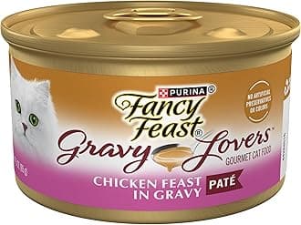 Purina Fancy Feast Gravy Lovers Chicken Feast Pate in Wet Cat Food Gravy - (Pack of 24) 3 oz. Cans