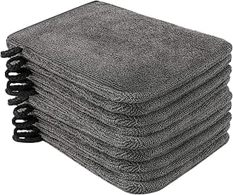 PHOGARY 10 Pack Microfiber Body Wash Mitts, Soft Face Mitten, Bath Spa Cloth, Reusable Makeup Remover Mitt Gloves, European Style Wash Cloth, 6×8 inch (Grey)