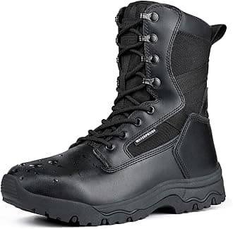 FREE SOLDIER Men's Work Tactical Boots 8 Inches Lightweight Combat Boots Durable Suede Leather Military Boot Desert Boot