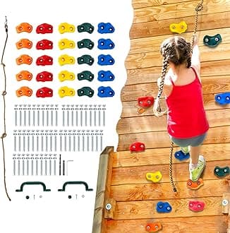 VEVOR 25 Rock Climbing Holds for Kids and Adults, Multi-Colored Climbing Rock Wall Grips for Indoor and Outdoor Playground Play Set