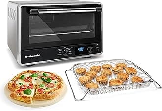 Digital Countertop Oven with Air Fry & Pizza Stone, KCO128CU, Contour Silver