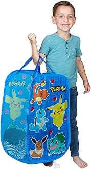 Franco Kids Room Collapsible Storage Bin Pop Up Hamper, One Size, Pokemon