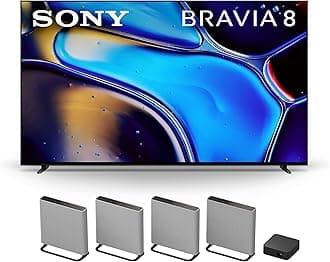 77 Inch OLED 4K Ultra HD TV BRAVIA 8 Smart Google TV with Dolby Vision HDR and Exclusive Features for PlayStation® 5 (K-77XR80), 2024 Model BRAVIA Theater Quad