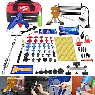 Dent Puller Kit Paintless Dent Repair Kit for Car – Slide Hammer Suction Cup and PDR Light for 98% Auto Body Dent Removal, Hail Damage & Appliance Dents or Vehicle Dent Removal