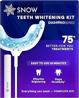 Snow Teeth Whitening Kit - Snow Teeth Whitening Serum and LED Mouthpiece Whitener, Formulated with Hydroxyapatite, Good for 2 Months - Wired Kit with 1 Wand